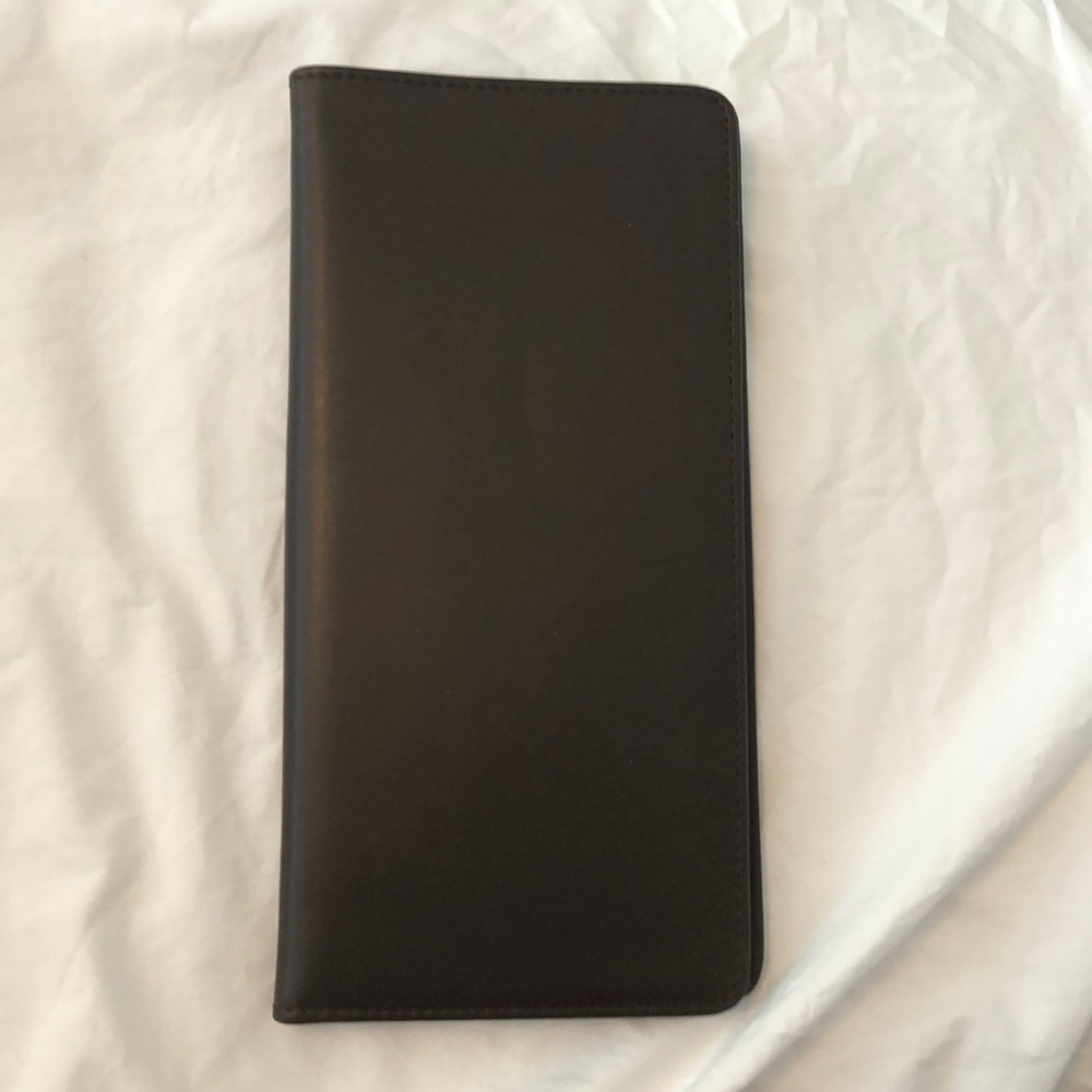 Brown leather travel folio